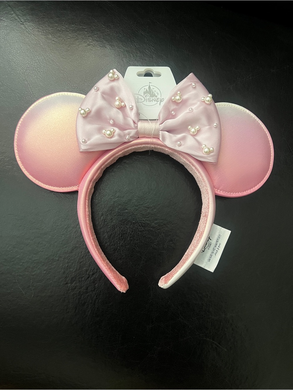 Disney Pink Pearl-Embellished Minnie Ear Headband